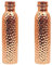 Arts Of India Pure Copper Water Bottle, Drink ware Set, Capacity 1000 ML, Set of 2 (HAMMERED 2)