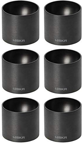 Stilvolle moderne Eierbecher Schwarz Matt im 6er Set.