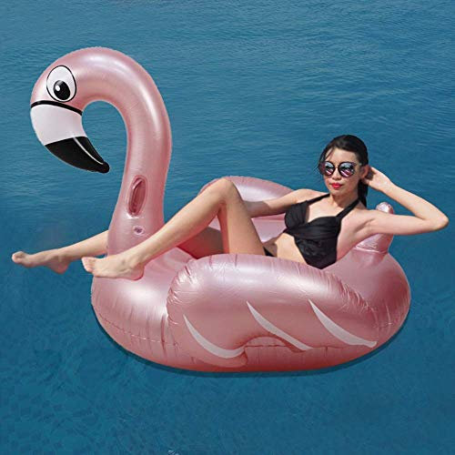 Luftmatratze Pool Schwimmring Erwachsene Luftbetten aufblasbare rosafarbene Gold Flamingo Champagner Gold schwimmende Bett schwimmende Reihe Schwimmen Erwachsene Kinder reiten zum Abkühlen im Pool