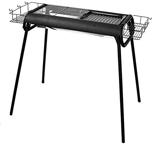 MNSSRN Tragbarer Standgrill, Edelstahl -Außengrill, Home Charcoal Grill Herd, faltbares Fleisch Gemüsegrill Kit Kit