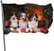 Dog Breed Australian Shepherd Aussie Happy Print Flag Dekorationsfahnen 3x5 FT Lebhafte Farben Polyester und Messingösen