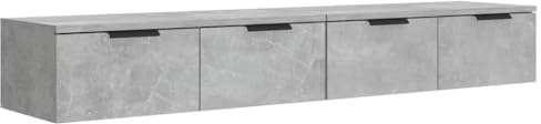 vidaXL Wall Cabinets 2 pcs Concrete Grey 68x30x20 cm Engineered Wood
