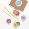 Gift Set 4 Reusable Silicone Straws in Travel Tins (Pink, Orange, Violet & Yellow)