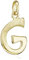 NKlaus Kettenanhänger Buchstabe G 333 Gelb Gold 8 Kt teilmatt 15x10mm Alphabet Amulett 13300