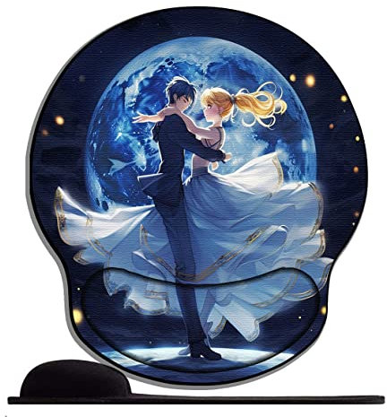 Mauspad Gelkissen mit Handauflage Anime Mädchen Sailor Moon Sty78 Ergonomisches Handgelenkauflage Gelkissen Mausunterlage für Computer und Laptop Reduziert die Handgelenkbelastung