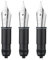 Asvine 3 PCS Fountain Pen Replaced Nib for P36, P50, P80, and V200 Series, Silver #6 EF/F/M Nib Set