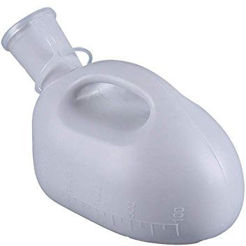 Urinoir, 2L Anti-Odeur pour Hommes avec Couvercle Matériau Abs Respectueux De l'environnement Collecteur D'Urine Portable Adulte Blanc