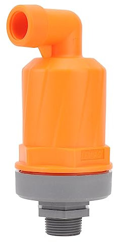 UPQRSG Entlüftungsventil, Automatisches Abluft Entlüftungsventil mit Hoher Durchflussrate, PP Oben G1/2 Unten G1 Sitze, Industrielles Entlüftungsventil(1 Composite 6632B-PP)