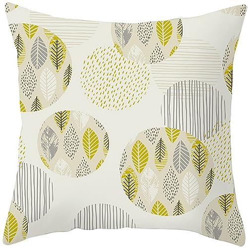 Stceaol Kissenbezug 2er Set mit Verstecktem Reißverschluss für Sofa Auto Schlafzimmer Leinen quadratischen Kissenhülle Zuhause Dekor Moderne Obst Pflanzen,A1131,40X40cm