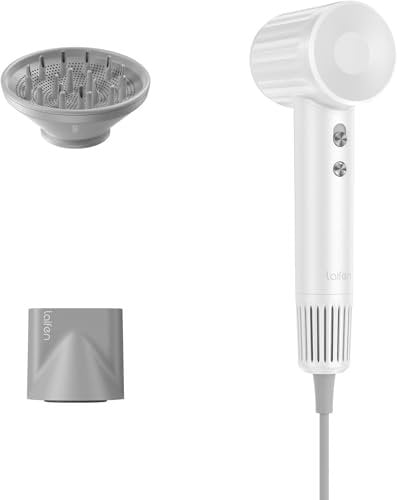 Laifen Haartrockner Retro-Serie 200 Million Negativ Ionen Föhn mit 110.000 U/min bürstenloser Motor für schnelles Trocknen, Hochgeschwindigkeit Fön geräuscharm mit Diffusor für Zuhause, Reise (Weiß)