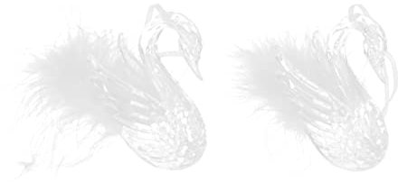 HOMSFOU 2St Weihnachtsdekorationen Christbaumschmuck weihnachtsvogelschmuck Weihnachtsbaumdekoration. Ornament Wohnkultur Schwan-Anhänger Weihnachtsbaum hängende Dekoration Weihnachten p.s