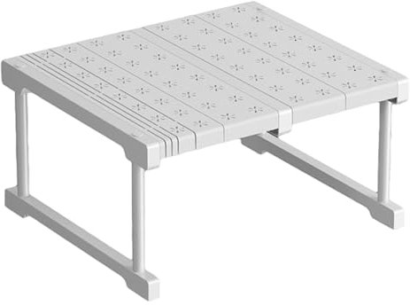 Erweiterbar Kleiderschrank Einlegeböden Schrankregal Einstellbare Lagerregal Schrank Ohne Bohren Kleiderstangen Regalteiler für Küche Badezimmer Schlafzimmer (Höhe 22cm, Breite 42cm, Länge 37-48cm)