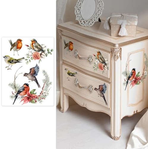 neukids Wandaufkleber Blume Transfer Aufkleber Zitrone, reiben auf Transfers für Kunsthandwerk, UV DTF Aufkleber für Schlafzimmer Wohnzimmer Bücherregal Tisch Kleiderschrank Schreibtischdekoration