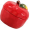 Alipis Apple Shaped Container Ceramic Fruit Shape Sugar Bowl Christmas Candy Dish Airtight Food Storage Jar with Lid for Coffee Bean Cookie Tea Candle Red
