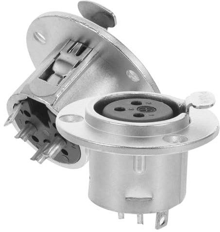 COSMEVIVI 2stücke Pin Xlr Mikrofonanschluss Adapter Runde Audio Buchse Für Mikrofone Musikinstrumente Und Heimkino Einfache Montage Für Patchkabel Anwendungen