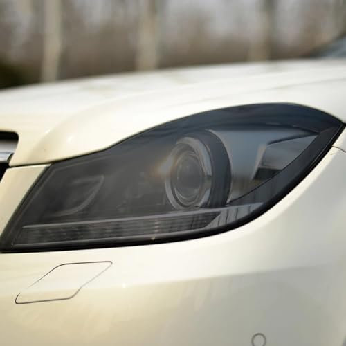 Autoscheinwerfer-Schutzfolie, geräucherter schwarzer Tönungsfolien-Vinyl-transparenter TPU-Aufkleber, für Mercedes Benz C-Klasse W204 C63 2011-2014
