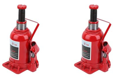 2Pcs Heavy Duty 20T Hydraulic Bottle Jack Steel Plate Easy Oil Release Accessories for Automotive Construction Industrial