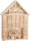 BRUBAKER Adventskalender zum Befüllen - Weihnachtshaus 2025 - Weihnachtskalender aus Holz mit LED Beleuchtung - Rentiere im Wald, Schnee Dorf mit Kindern - 40 cm Haus Kalender Beleuchtet