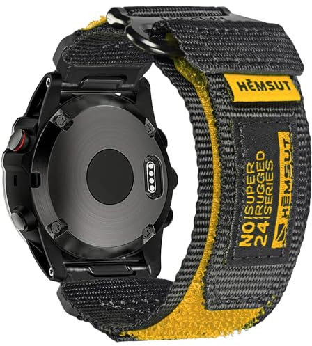 26mm Correas Compatible con Garmin Fenix 8 AMOLED 51mm/8 Solar 51mm, Correas deporte de nylon de recambio para Fenix 5X/Fenix 5X Plus/Fenix 6X/Fenix 6X Pro/Fēnix 7X/Fenix 3/Enduro/Quatix 3 para hombre