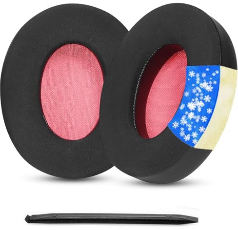 YunYiYi Kühlgel-Ersatz-Ohrpolster, kompatibel mit Teufel Mute BT/Teufel Mute Bluetooth-Kopfhörern, Upgrade-Ohrpolster mit Eisseidenstoff, zusätzliche Dicke (CG Schwarz)