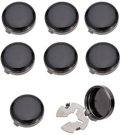 NICENEEDED 4 Paire de Couvre Boutons pour Chemises pour Hommes Couvre Boutons de Manchette Couvre Boutons de Manchette Vintage Noir