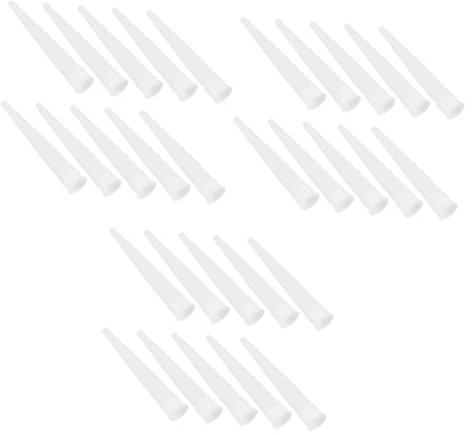 Angoily 3sets Caulking Nozzle Kit Clear Waterproof Sealant Caulk Tube Tips Products Concrete Sealer Caulking Tool Paint Sealer Chain Cleaner Door Nozzles Tools and Electric Plastic 100pcs*3