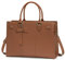 RAINSMORE Laptop Bags for Women PU Leather Work Bags for Women Tote Bag Large Handbag Shoulder Bag for Office Bussiness 15.6 Inch Dark Brown