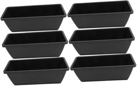 MOTHNUR 6er-Pack Große Rechteckige Blumentöpfe Fensterbank Für Mehrere Pflanzen