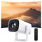 Mini Projector, 4K 1080P Supported Portable Projector for Bedroom, Home, Outdoor, WIFI 6 and Bluetooth 5.2 Auto Keystone Smart Projector Compatible With Laptop, PC, Tablet and Phone
