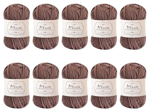 Maxee 500g(50gx10) Handstrickgarn Multicolor, Acryl Garn zum Stricken, Weicher Wolle zum Häkeln und Kunsthandwerk, Hand Knitting Garn zum Häkeln, Schals für Strickanfänger, Erfahrene Stricker