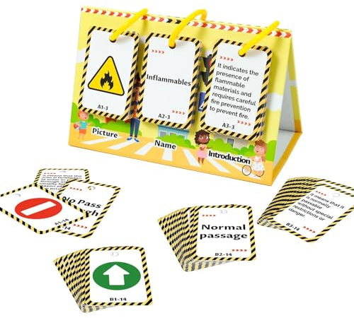 Flash Cards, Road Signs Flash Cards Set, Preschool Learning Sensory Toys, Bright and Engaging Design, Interactive Educational Fun, Boosts Language and Vocabulary Skills, 72-Pieces for Kids Ages 3-5
