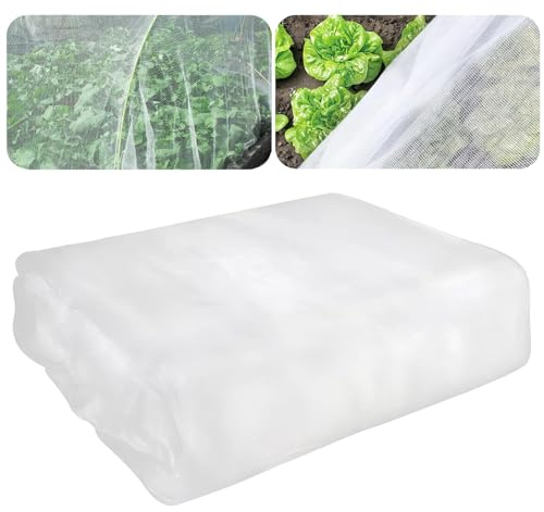 HSUYUN Voile Anti Insecte Jardin, 3 X 6 Mètres Filet Anti Moustique, Maillage Fines 60 Filet Arbre Fruitier, Blanc Filets pour Jardin, Convient pour Les Jardins, Potagers et Balcons