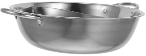 POPETPOP Stainless Steel Hot Pot Yuanyang Pot Double Flavor Cooker for Chinese Style Nonstick Surface