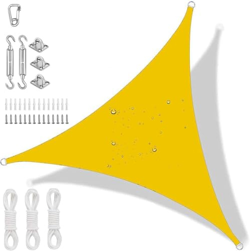 Dreieck Sonnensegel, 95% UV-Schutz Baldachin, Pergola Markise, Schattentuch für Terrasse, Garten, Hinterhof, inklusive Zubehör für einfache Einrichtung