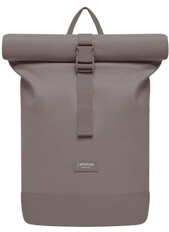 LARKSON Rucksack Damen & Herren Braun - Janne Small - Rolltop Rucksack mit Laptopfach für Uni, Arbeit, Reise & Fahrrad - Backpack Tagesrucksack Klein - Wasserabweisend