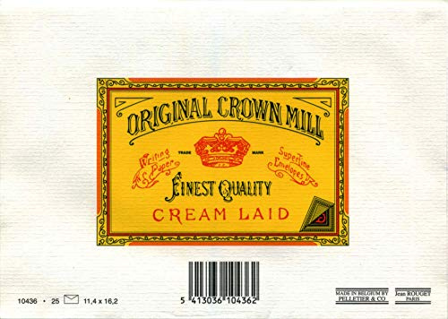 Original Crown Mill C6 Classic Line Texture Laid Envelope - White (Pack of 25)