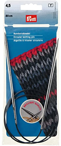 Prym 212154 Rundstricknadeln MS 80 cm 4,50 mm silberfarbig