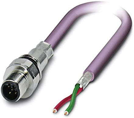 Phoenix Contact SACCEC-M12MSB Buskabel 2-adrig Stecker, Länge 2m