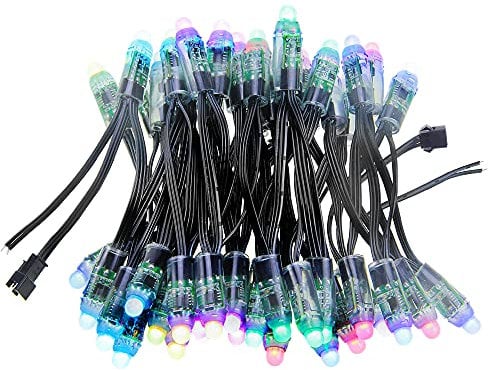 ALITOVE WS2811 5V LED Pixels 50pcs Individuell Adressierbare RGB LED Lichterketten 12mm Diffusioniert Digitale Volle Farbe Programmierbare LED Module Licht für Außen & Innen Wasserdicht IP68