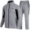 donhobo Herren Jogginganzug Trainingsanzug Sportanzug Fußball Sporthose Hoodie Hose für Gym Warm Tracksuit(02Grau,XL)