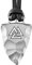Element of Gods Titan Faustkeil Valknut Odin Wotansknoten Amulett Herrenschmuck Anhänger mit Lederband schwarz