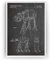 Krieg der Sterne Patent Poster - AT-AT Walker 1982 - Jahrgang Drucke Drucken Bild Kunst Geschenke Zum Männer Frau Entwurf Dekor Vintage Gifts Blueprint Decor - Rahmen Nicht Enthalten