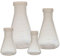 Plastic Erlenmeyer Flask Set with Screw Caps - 4 Sizes - 50, 100, 250, and 500ml, Polypropylene, Molded Graduations, Karter Scientific 252N9