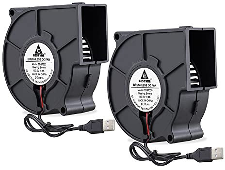 GDSTIME 7530 Blower Fan 75 x 30mm Cooling Blower Fan 75mm Turbo Case USB Radial Cooling Centrifugal Turbine