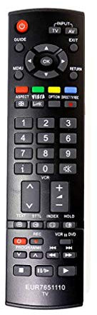 VINABTY EUR7651110 Remote Control Replace for Panasonic TV's TH-50PX60 TX-26LXD70 TH-42PX60 TH-42PX60B TX-26LMD70 TH42PE30PD TH37PE30 TH-42PA45E Th-42pa60e