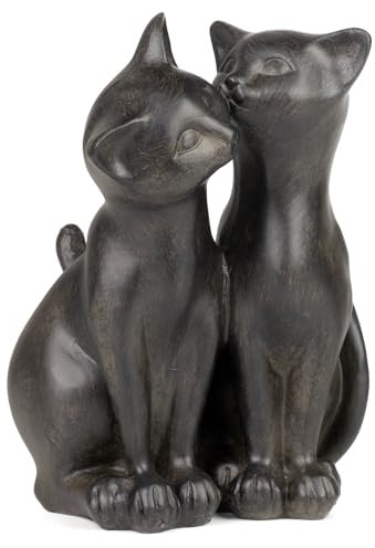 Moritz Figur Schwarze Katze Paar 17 cm Höhe Pärchen Kater Kantenhocker Dekofigur Katzenpaar
