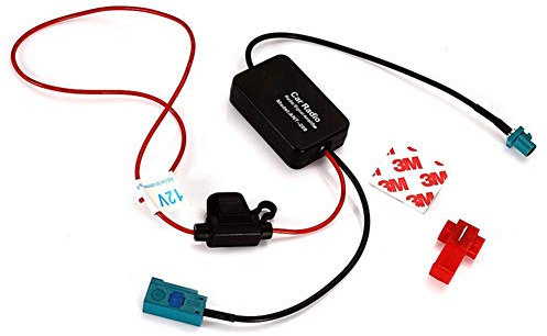 Asudaro Amplificateur de Signal de Voiture Amplificateur d'autoradio antenne stéréo de Voiture 12V fréquence de Voiture Ajuster l'amplificateur de réception de Signal d'antenne Radio