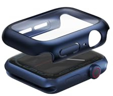Schutzhülle für iPhone Watch, Serie 4, E, 5, E, 6, SE, 40 mm, UNIQ Nautisches Silikon, Blau