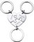 MeMeDIY 3 Stück Mutter Schwester personalisierte Herz Puzzle Keychain Customized für Freundin Liebhaber Edelstahl Schmuck Set Silber