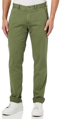 Marc O'Polo Herren Chinohose mit Stretch-Anteil Shaped Fit, Grün (Grün), W33/L34